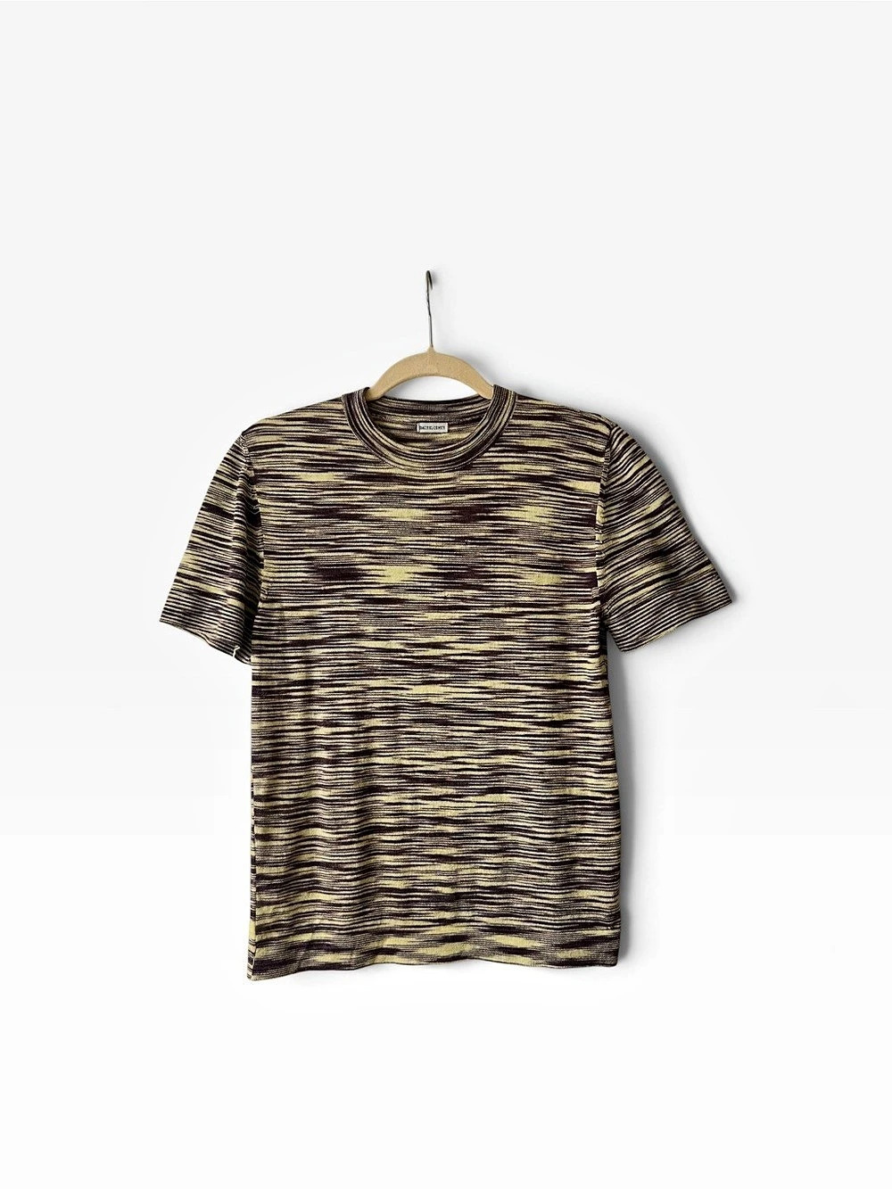 Rachel Comey Dunlop Tee Purple & Yellow Striped , size Small